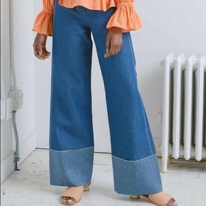 Concert Performance Wide leg ultra cuff jeans Sz M